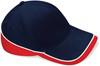 Beechfield CB171 Teamwear Competition Cap - French Navy/Classic Red/White - One Size