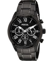 Horlogeband Fossil BQ1743 Staal Zwart 22mm