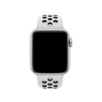 Apple origineel Nike Sport Band Apple Watch 38mm / 40mm / 41mm Pure Platinum / Black - MX8D2ZM/A - thumbnail