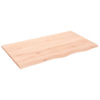 Wandschap 100x60x2 cm onbehandeld massief eikenhout