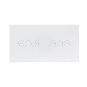 Rome Touch wit-glas dubbele LED dimmer combinatie compleet - 2draads