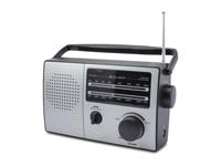 Retro 3000 Draagbare Radio - Batterijen of Netsnoer - AM/FM-radio met Handvat en Koptelefoonaansluiting (HPG317R)