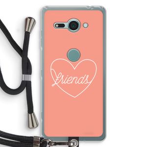 Friends heart: Sony Xperia XZ2 Compact Transparant Hoesje met koord