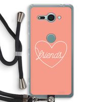 Friends heart: Sony Xperia XZ2 Compact Transparant Hoesje met koord