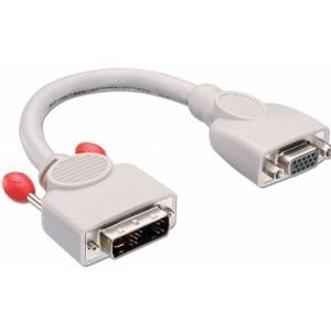 Lindy 41222 video kabel adapter 0,2 m DVI-A VGA (D-Sub) Grijs