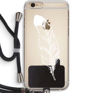 Pluim: iPhone 6 PLUS / 6S PLUS Transparant Hoesje met koord