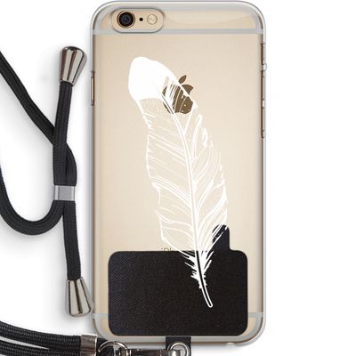 Pluim: iPhone 6 PLUS / 6S PLUS Transparant Hoesje met koord