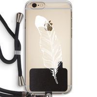 Pluim: iPhone 6 PLUS / 6S PLUS Transparant Hoesje met koord