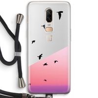 Fly away: OnePlus 6 Transparant Hoesje met koord