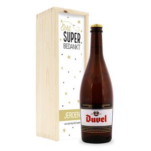 Bier in bedrukte kist - Duvel