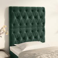Hoofdborden 2 st 80x7x78/88 cm fluweel donkergroen