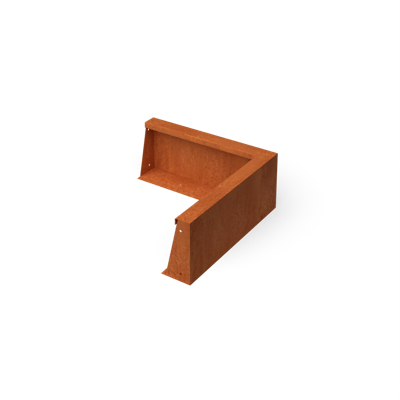 Fronta Keerwanden cortenstaal hoekstuk L50 x B10 x H20 cm - Geroba