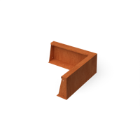 Fronta Keerwanden cortenstaal hoekstuk L50 x B10 x H20 cm - Geroba