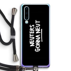 Neuters (zwart): Huawei P30 Transparant Hoesje met koord