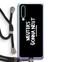 Neuters (zwart): Huawei P30 Transparant Hoesje met koord