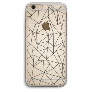 Geometrische lijnen zwart: iPhone 6 Plus / 6S Plus Transparant Hoesje