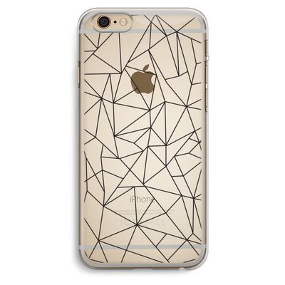 Geometrische lijnen zwart: iPhone 6 Plus / 6S Plus Transparant Hoesje