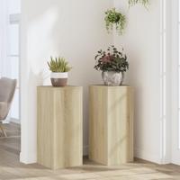 VidaXL Plantenstandaards 2 st 30x30x70 cm bewerkt hout sonoma eiken VidaXL Plantenstandaards 2 st 30x30x70 cm bewerkt hout sonoma eiken