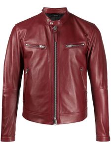 TOM FORD veste de moto à fermeture zippée - Rouge