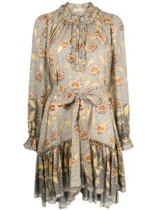 Ulla Johnson robe courte ceinturée Anais à fleurs - Tons neutres