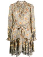 Ulla Johnson robe courte ceinturée Anais à fleurs - Tons neutres - thumbnail