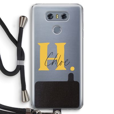 Amber Script: LG G6 Transparant Hoesje met koord