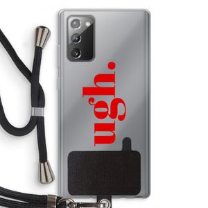 Ugh: Samsung Galaxy Note 20 / Note 20 5G Transparant Hoesje met koord