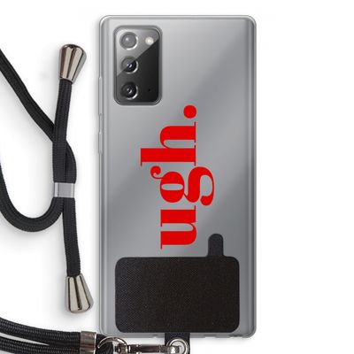 Ugh: Samsung Galaxy Note 20 / Note 20 5G Transparant Hoesje met koord