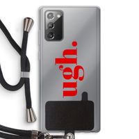 Ugh: Samsung Galaxy Note 20 / Note 20 5G Transparant Hoesje met koord