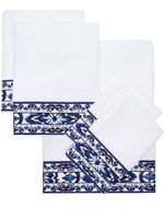 Dolce & Gabbana serviettes de bain à bords contrastants (lot de 5) - Blanc