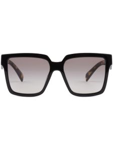 Prada Eyewear lunettes de soleil rectangulaires à logo - Noir