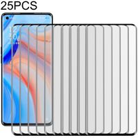 Voor OPPO Reno4 Pro 25 PCS Full Glue Full Screen Tempered Glass Film