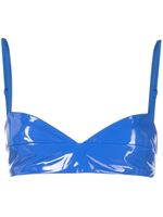 Patrizia Pepe soutien-gorge Vinyl fini haute brillance - Bleu