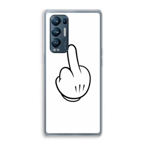 Middle finger white: Oppo Find X3 Neo Transparant Hoesje