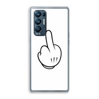 Middle finger white: Oppo Find X3 Neo Transparant Hoesje
