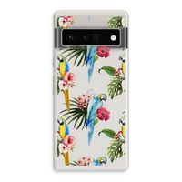 Kleurrijke papegaaien: Google Pixel 6 Pro Transparant Hoesje