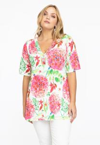 Yoek Tuniek flare met knoopjes ALLIUM | Wit | Maat 38/40