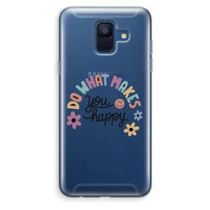 Happy days: Samsung Galaxy A6 (2018) Transparant Hoesje