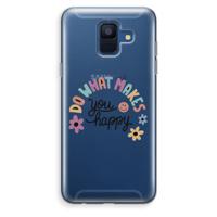 Happy days: Samsung Galaxy A6 (2018) Transparant Hoesje - thumbnail