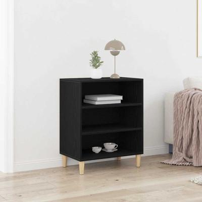 Dressoir Zwart eiken 57 x 35 x 70 cm Bewerkt hout