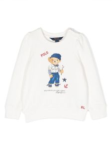 POLO RALPH LAUREN KIDS sweat à imprimé Polo Bear - Blanc