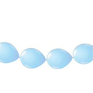 Lichtblauwe Ballon slinger 3 meter voor Babyshower   -