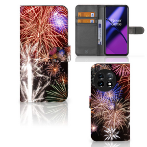 OnePlus 11 Wallet Case met Pasjes Vuurwerk