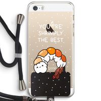 You're Shrimply The Best: iPhone 5 / 5S / SE Transparant Hoesje met koord