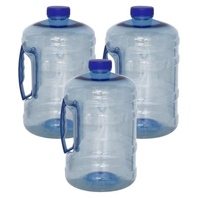 Gerimport Watercontainer/jerrycan - 3x - 2 Liter - Kunststof - blauw - 13 x 22 cm - kamperen/camping