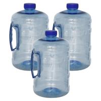 Gerimport Watercontainer/jerrycan - 3x - 2 Liter - Kunststof - blauw - 13 x 22 cm - kamperen/camping