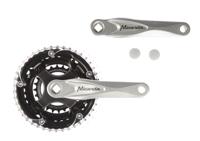 Miranda  alfa 3 crankstel 42/34/24t 5mm, zilver