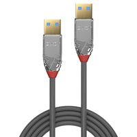 LINDY USB-kabel USB 3.2 Gen1 (USB 3.0 / USB 3.1 Gen1) USB-A stekker, USB-A stekker 3.00 m Grijs 36628 - thumbnail