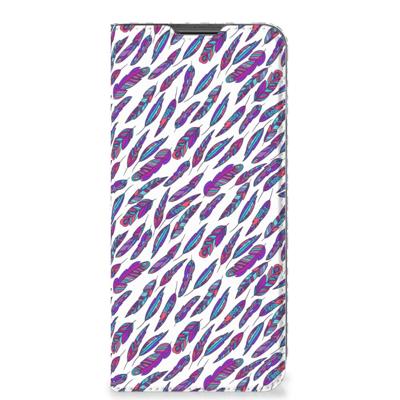 Motorola Moto G22 | Hoesje met Magneet | Feathers Color