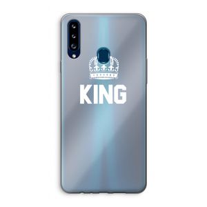 King zwart: Samsung Galaxy A20s Transparant Hoesje